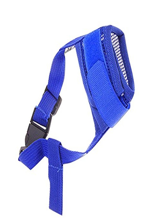 Futaba Dog Adjustable Anti Bark Mesh Soft Mouth Muzzle -Blue - Medium - Image 4